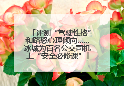 评测“驾驶性格”和路怒心理倾向……冰城为百名公交司机上“安全必修课”