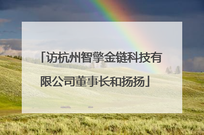 访杭州智擎金链科技有限公司董事长和扬扬