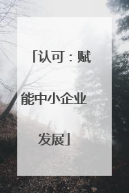 认可：赋能中小企业发展