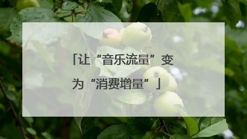 让“音乐流量”变为“消费增量”