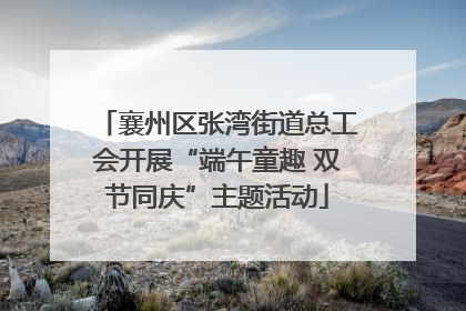 襄州区张湾街道总工会开展“端午童趣 双节同庆”主题活动