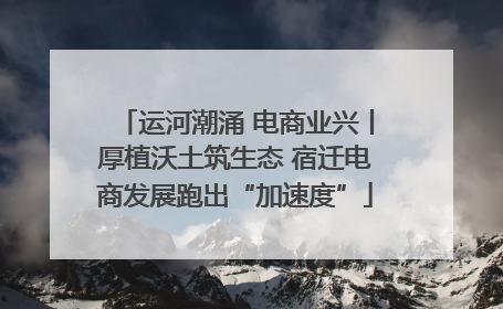 运河潮涌 电商业兴丨厚植沃土筑生态 宿迁电商发展跑出“加速度”