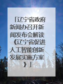 辽宁省政府新闻办召开新闻发布会解读《辽宁省促进人工智能创新发展实施方案》
