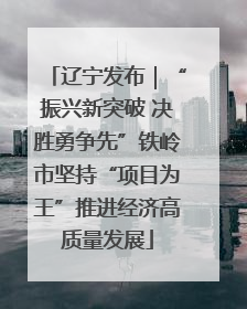 辽宁发布｜“振兴新突破 决胜勇争先”铁岭市坚持“项目为王”推进经济高质量发展