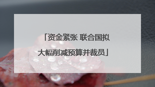 资金紧张 联合国拟大幅削减预算并裁员