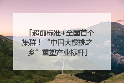 超前标准+全国首个集群！“中国大樱桃之乡”重塑产业标杆