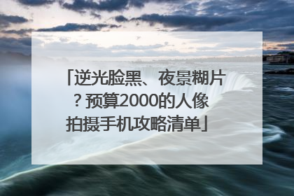 逆光脸黑、夜景糊片？预算2000的人像拍摄手机攻略清单