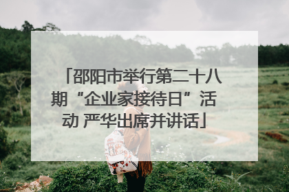 邵阳市举行第二十八期“企业家接待日”活动 严华出席并讲话