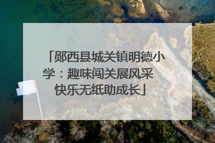 郧西县城关镇明德小学：趣味闯关展风采 快乐无纸助成长