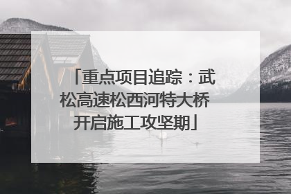 重点项目追踪：武松高速松西河特大桥开启施工攻坚期