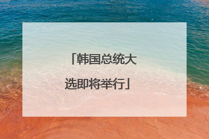 韩国总统大选即将举行
