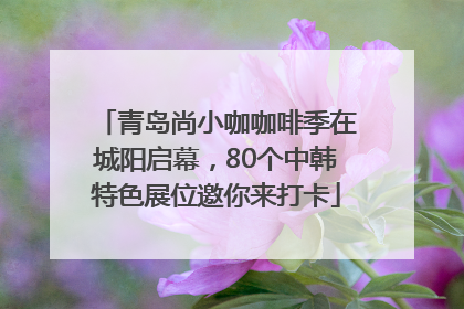 青岛尚小咖咖啡季在城阳启幕，80个中韩特色展位邀你来打卡