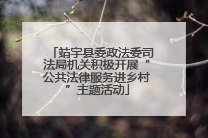 靖宇县委政法委司法局机关积极开展“公共法律服务进乡村”主题活动