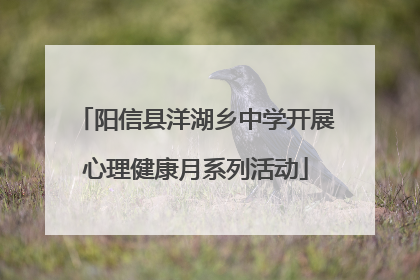 阳信县洋湖乡中学开展心理健康月系列活动