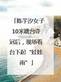 陈芋汐女子10米跳台夺冠后，现场看台下起“娃娃雨”