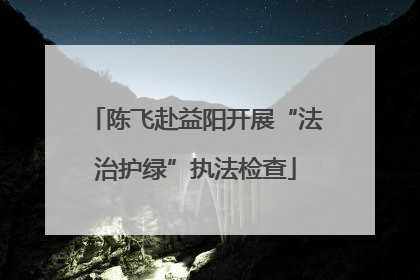 陈飞赴益阳开展“法治护绿”执法检查