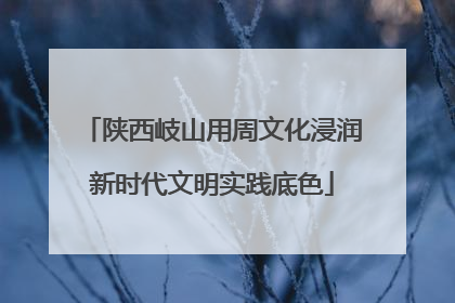 陕西岐山用周文化浸润新时代文明实践底色