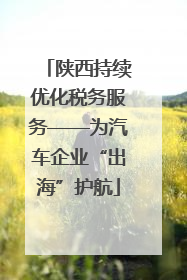 陕西持续优化税务服务——为汽车企业“出海”护航