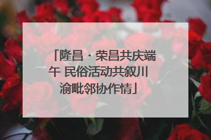 隆昌・荣昌共庆端午 民俗活动共叙川渝毗邻协作情