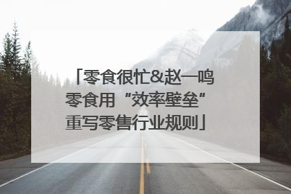 零食很忙&赵一鸣零食用“效率壁垒”重写零售行业规则