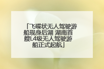 飞碟状无人驾驶游船现身后湖 湖南首艘L4级无人驾驶游船正式起航