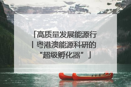 高质量发展能源行丨粤港澳能源科研的“超级孵化器”