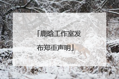 鹿晗工作室发布郑重声明