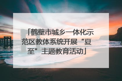 鹤壁市城乡一体化示范区教体系统开展“夏至”主题教育活动