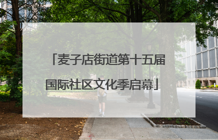 麦子店街道第十五届国际社区文化季启幕