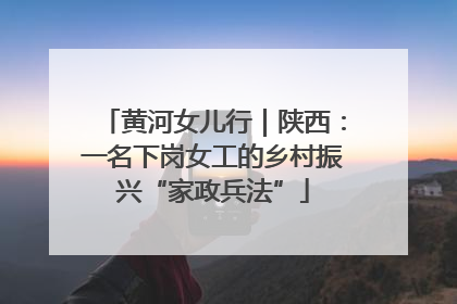 黄河女儿行｜陕西：一名下岗女工的乡村振兴“家政兵法”