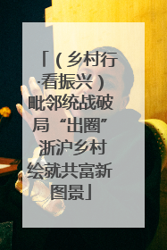 （乡村行·看振兴）毗邻统战破局“出圈” 浙沪乡村绘就共富新图景