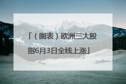 （图表）欧洲三大股指6月3日全线上涨