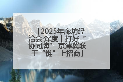 2025年廊坊经洽会·深度丨打好“协同牌” 京津冀联手“链”上招商