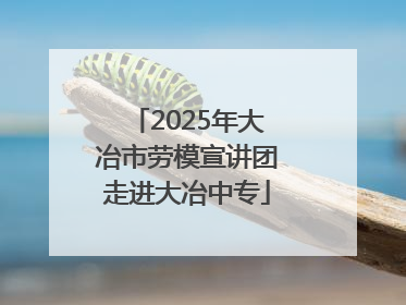 2025年大冶市劳模宣讲团走进大冶中专