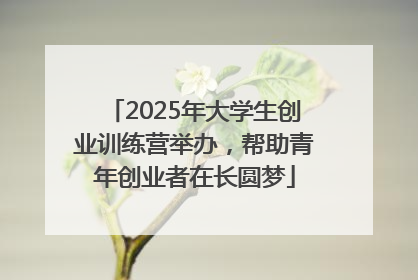 2025年大学生创业训练营举办，帮助青年创业者在长圆梦