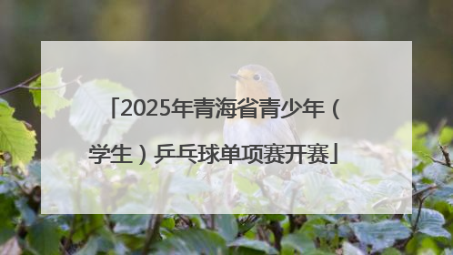 2025年青海省青少年（学生）乒乓球单项赛开赛