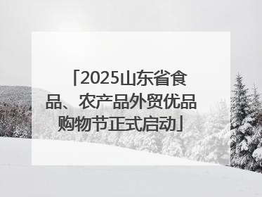 2025山东省食品、农产品外贸优品购物节正式启动