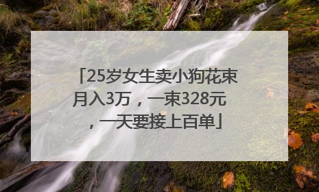 25岁女生卖小狗花束月入3万，一束328元，一天要接上百单
