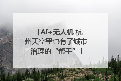 AI+无人机 杭州天空里也有了城市治理的“帮手”