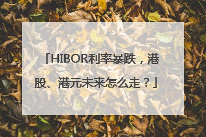 HIBOR利率暴跌，港股、港元未来怎么走？