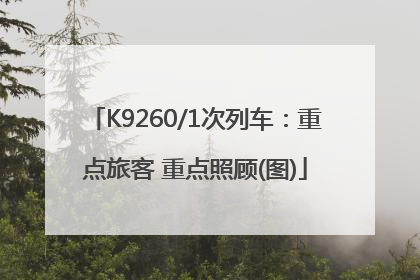 K9260/1次列车:重点旅客 重点照顾(图)
